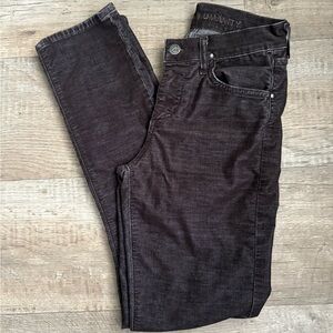 Citizens Of Humanity Micro Corduroy Dark Grey Brown Skinny Pant Sz 23